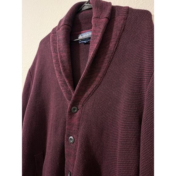 American Rag Cie Mens Shawl Neck‎ Collar Cardigan Button Sweater Scarlet Size XL - Picture 3 of 10